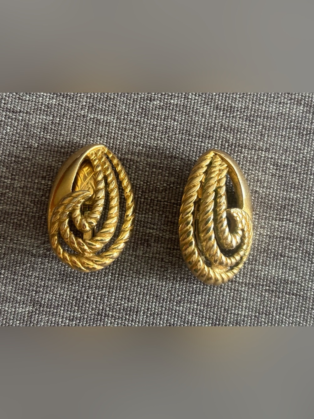 Trifari Vintage Rope Earrings-60s/70s